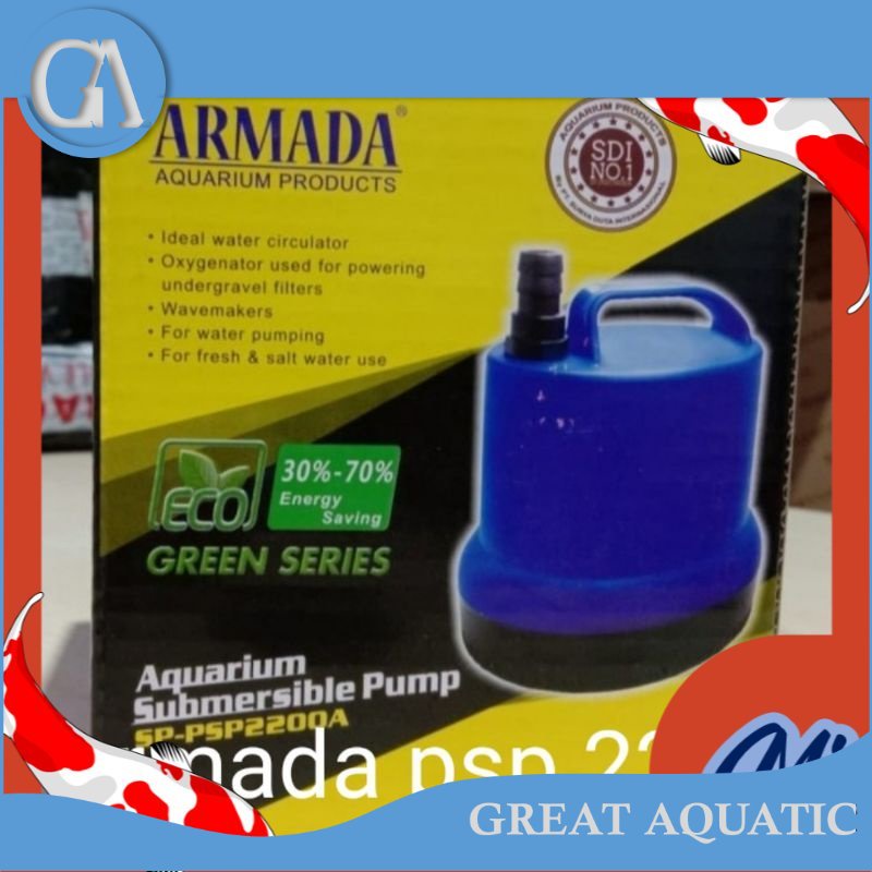 armada psp 2200 power head pompa celup air aquarium kolam