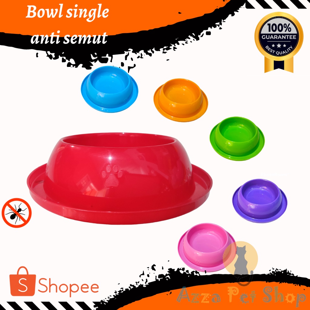 bowl single anti semut / tempat pakan kucing anti semut / plate single anti semut
