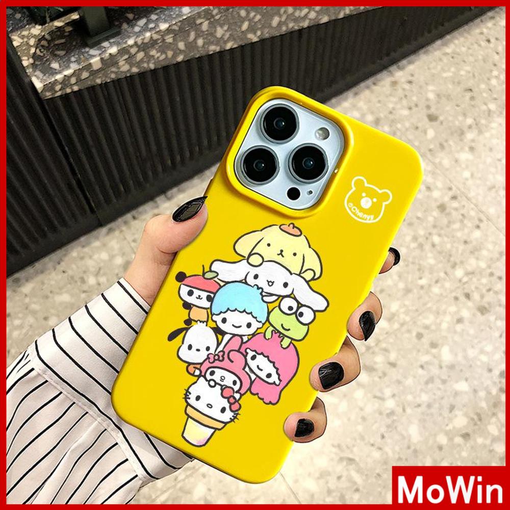 For iPhone 14 Pro Max iPhone Case Yellow Glossy TPU Soft Case Camera Protection Shockproof Cartoon Cute Compatible with iPhone 13 Pro max 12 Pro Max 11 xr xs max 7Plus 7 8