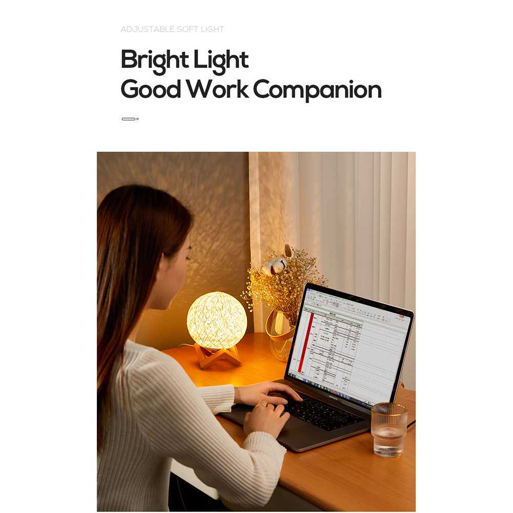 (BISA COD) FTIHSHP MShadow Lampu Tidur Bola 3D LED Night Light Lamp RGB 15cm - XD090