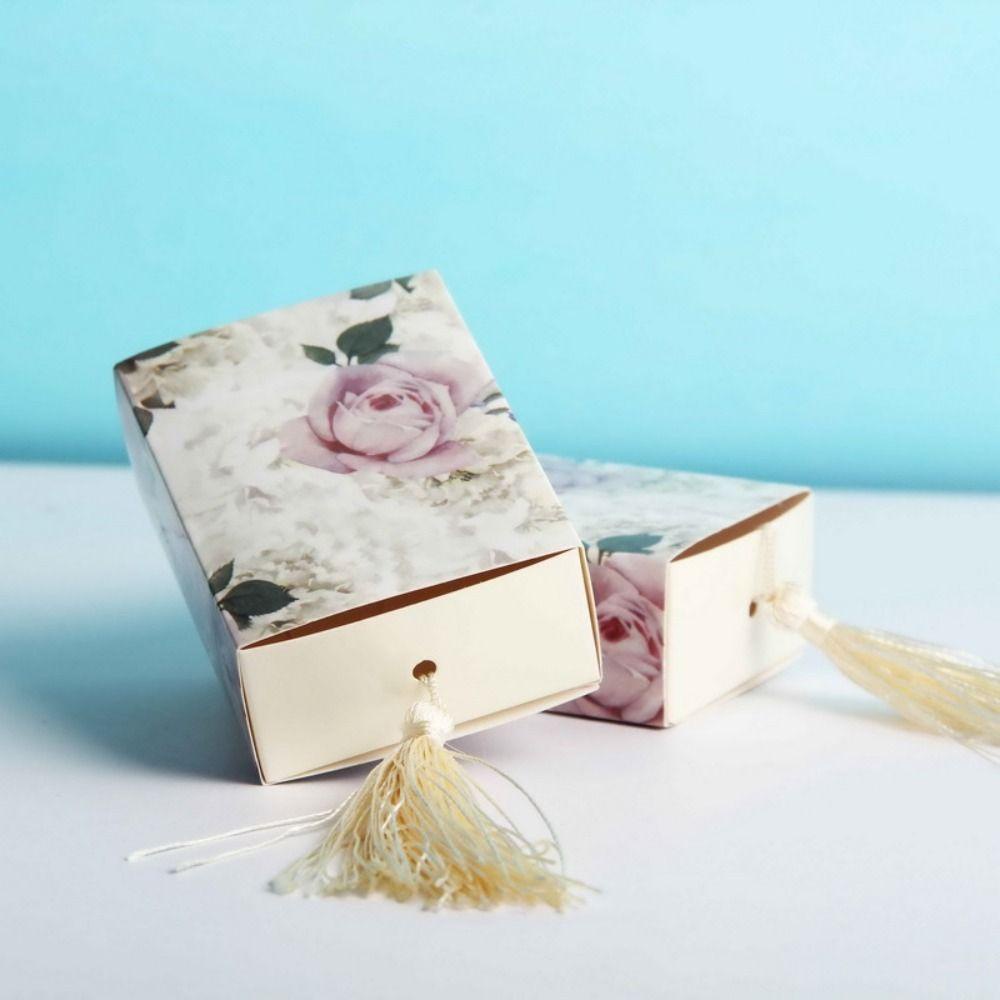 [Elegan] Candy Box Pesta Pernikahan Kemasan DIY Dengan Rumbai Paper Gift Box