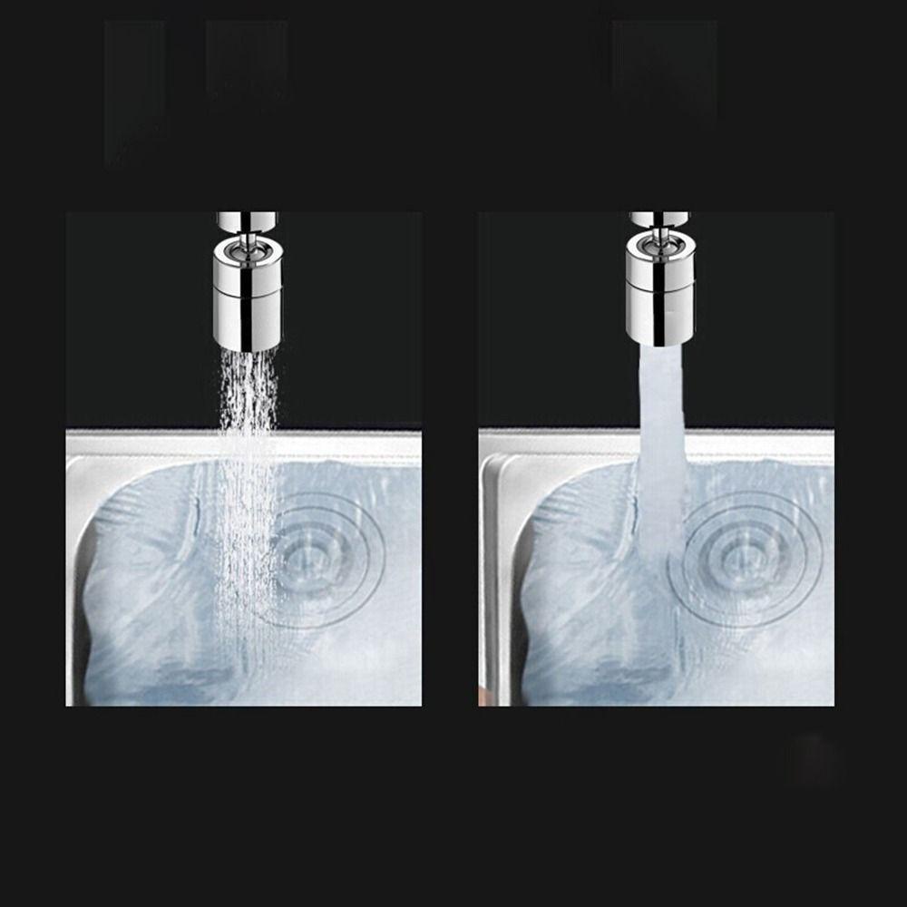 Lanfy Faucet Extender Universal Hitam Multifungsi Anti Ciprat Hemat Air Berputar Mode Ganda Aerator Bertekanan
