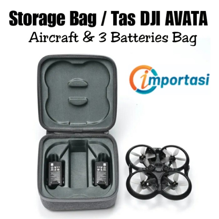 Tas DJI AVATA Storage Hand Bag Aircraft &amp; 3 Batteries Hard Case Cover