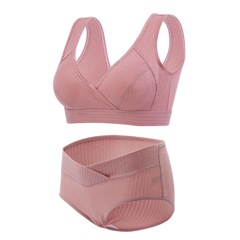 Sangat Elastis Cross -Type Kapas Lapisan Bra Menyusui Pakaian Dalam Periode Kehamilan Bra 1006