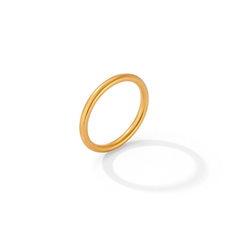 Cincin Jari Telunjuk Bahan Titanium Steel Glossy Untuk Wanita Lux