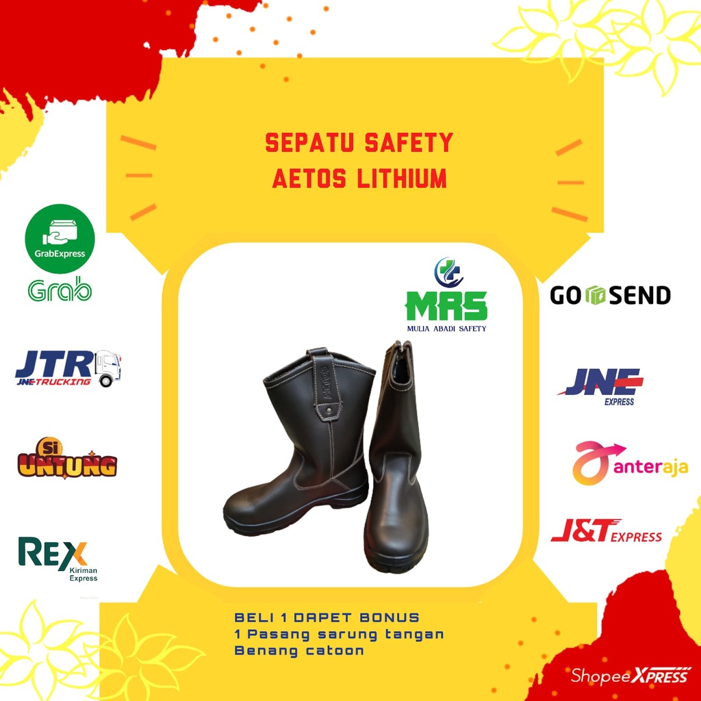 Sepatu Safety Aetos Lithium Brown