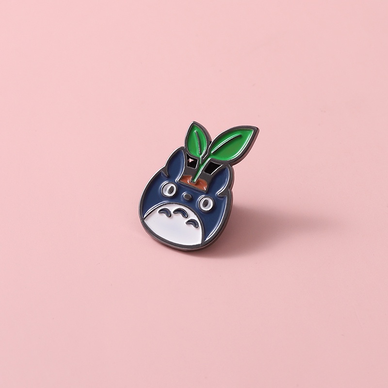 Anime Jepang Totoro Enamel Pin Kawaii Kartun My Totoro Bros Pin Pakaian Gadis Jeans Dekorasi Perhiasan Untuk Teman