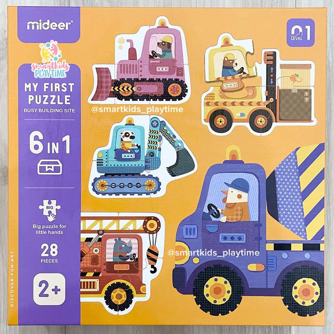 HIGH QUALITY - Mideer My First Puzzle Busy Building Site Mainan Edukasi Anak