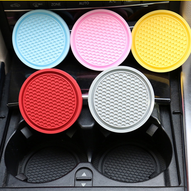 Kreatif Mobil Anti-slip Silicone Coaster/Botol Cangkir Isolasi Tatakan Melingkar Aksesoris Mobil Multi Fungsi