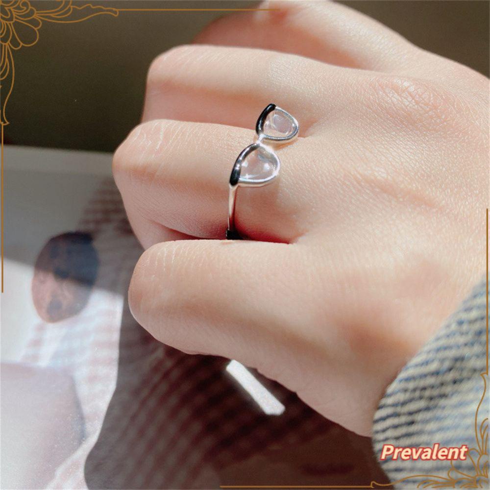 Preva Cincin Kacamata Lucu Trendy Wanita Cewek Minimalis Perhiasan2022