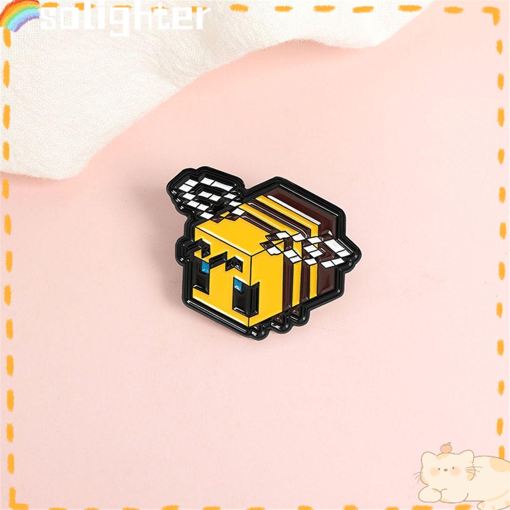 Solighter Enamel Pin Hadiah Lencana Bros Kerah Lencana Kreatif Hewan