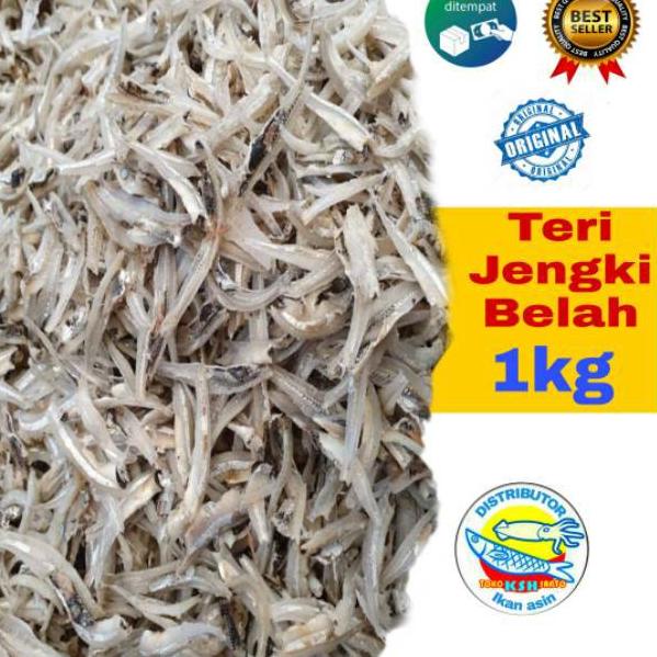 

☎ ikan asin teri jengki belah vip-1kg ✺