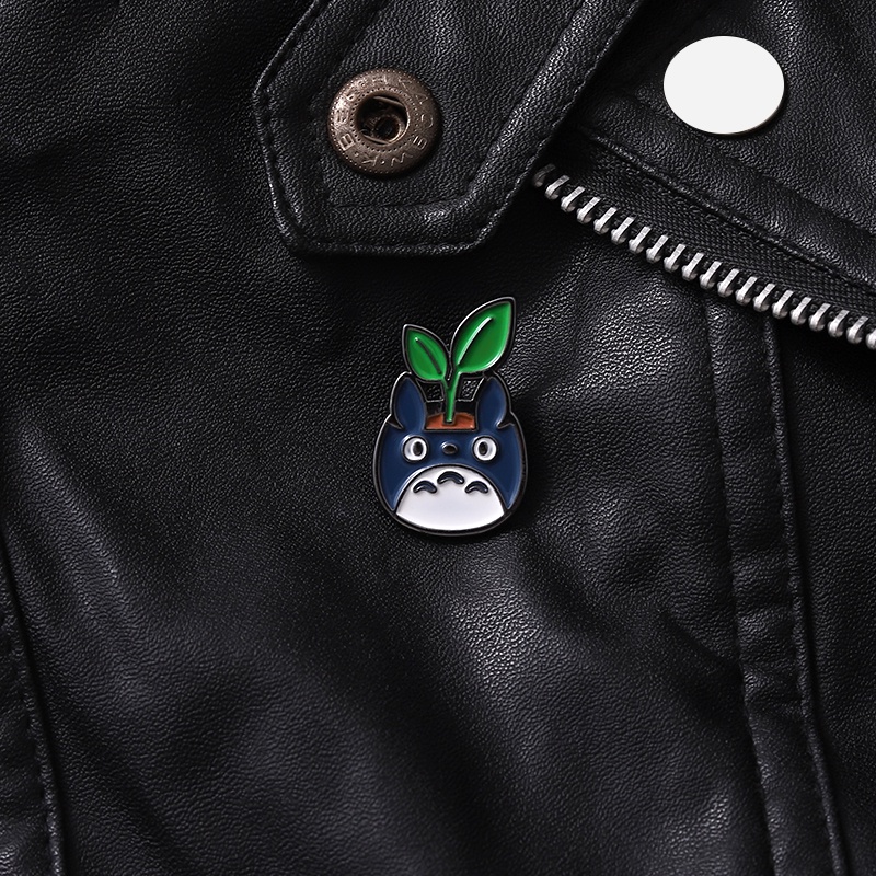 Anime Jepang Totoro Enamel Pin Kawaii Kartun My Totoro Bros Pin Pakaian Gadis Jeans Dekorasi Perhiasan Untuk Teman