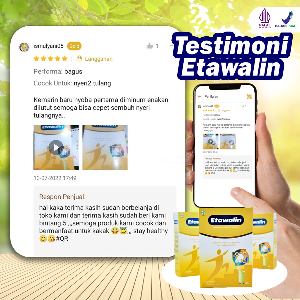 Etawalin 100% Original – Susu Kambing Etawa Tingkatkan Kepadatan &amp; Kesehatan Tulang Sendi Susu Anti Pengapuran Sendi Asam Urat Rematik Reumatik Nyeri Sendi Cocok Untuk Lansia Medjool Store