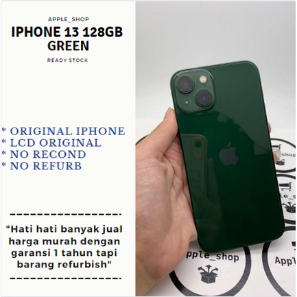 Iphone 13 128gb green Lcd Original Mulus Original Bukan Refurbish / Rekondisi