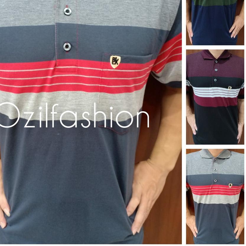 ✩ KAOS KERAH PRIA/KAOS MOTIF /KAOS B B ☪