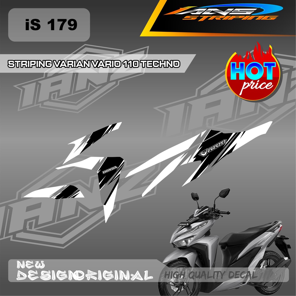 DECAL VARIO TECHNO 110cc TERBARU STRIPING CUSTOM / STIKER SEMI FULL BODY HONDA VARIO 110cc / STIKER KERETA VARIO   IS179