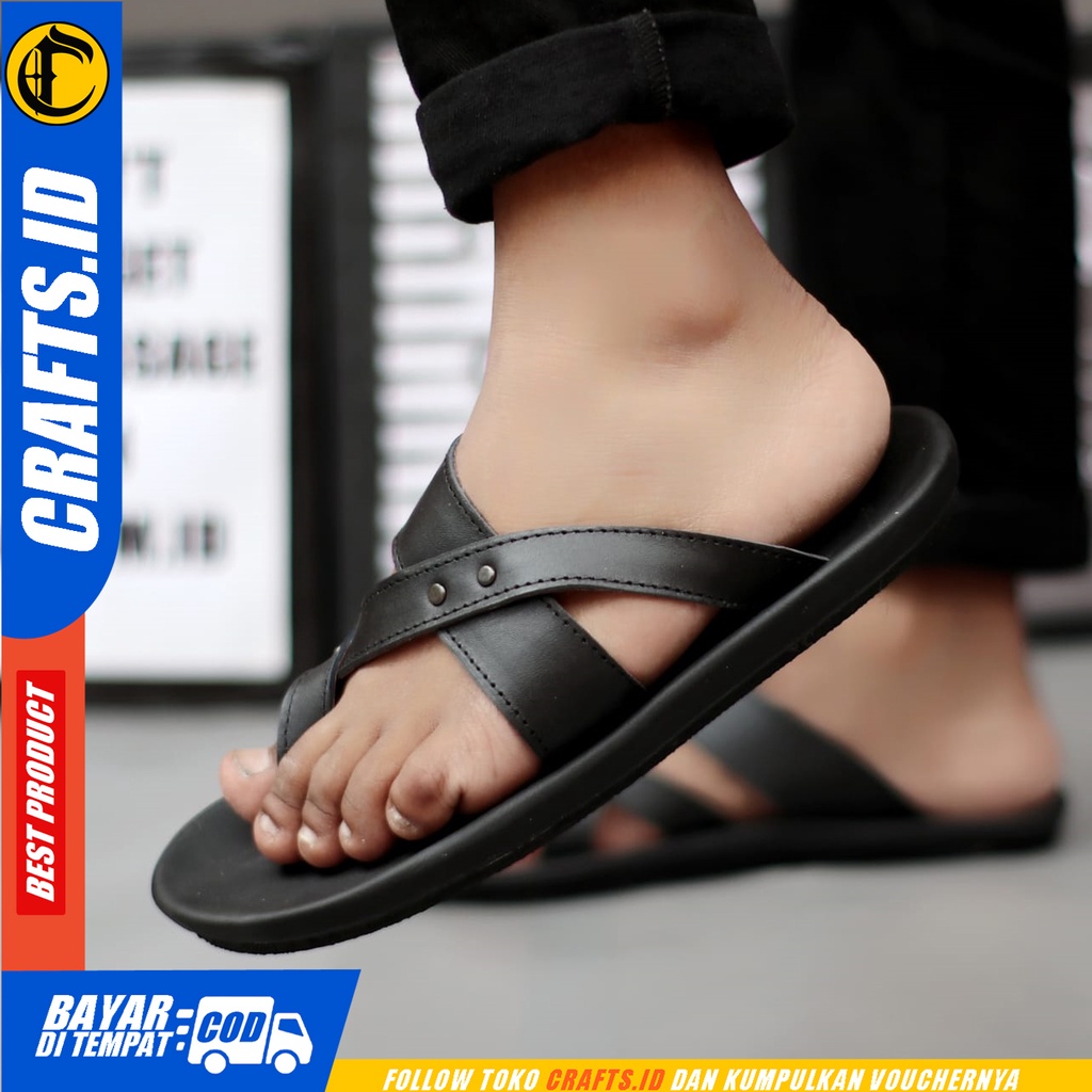 Sandal Jepit Kulit Asli Pria Crafts Wiros