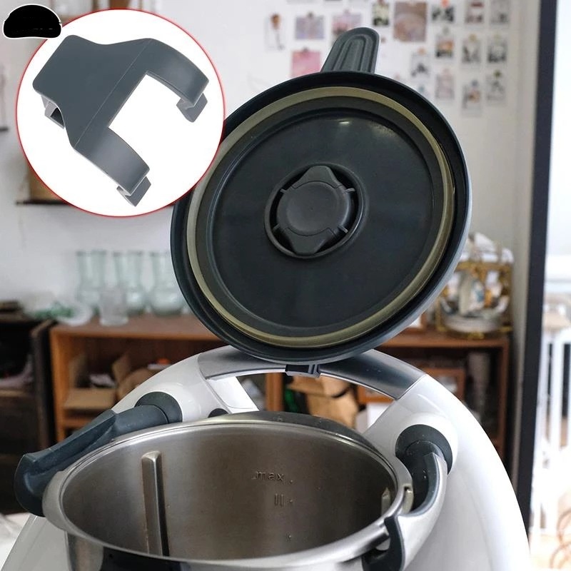 Holder Penutup Mesin Masak Kreatif Hemat Tempat Tutup Panci Stand Pot Lid Plastik Klip Penyangga Aksesoris Alat Dapur Praktis Cocok Thermomix TM6 TM5 TM31