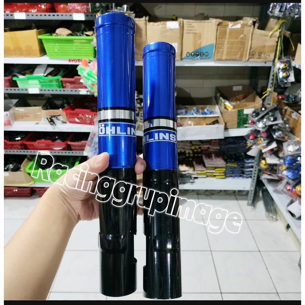 COVER SHOK SHOCK + JALU AS RODA DEPAN BELAKANG MATIC HONDA YAMAHA MIO FINO XEON SOUL BEAT VARIO SCOOPY GENIO - BIRU