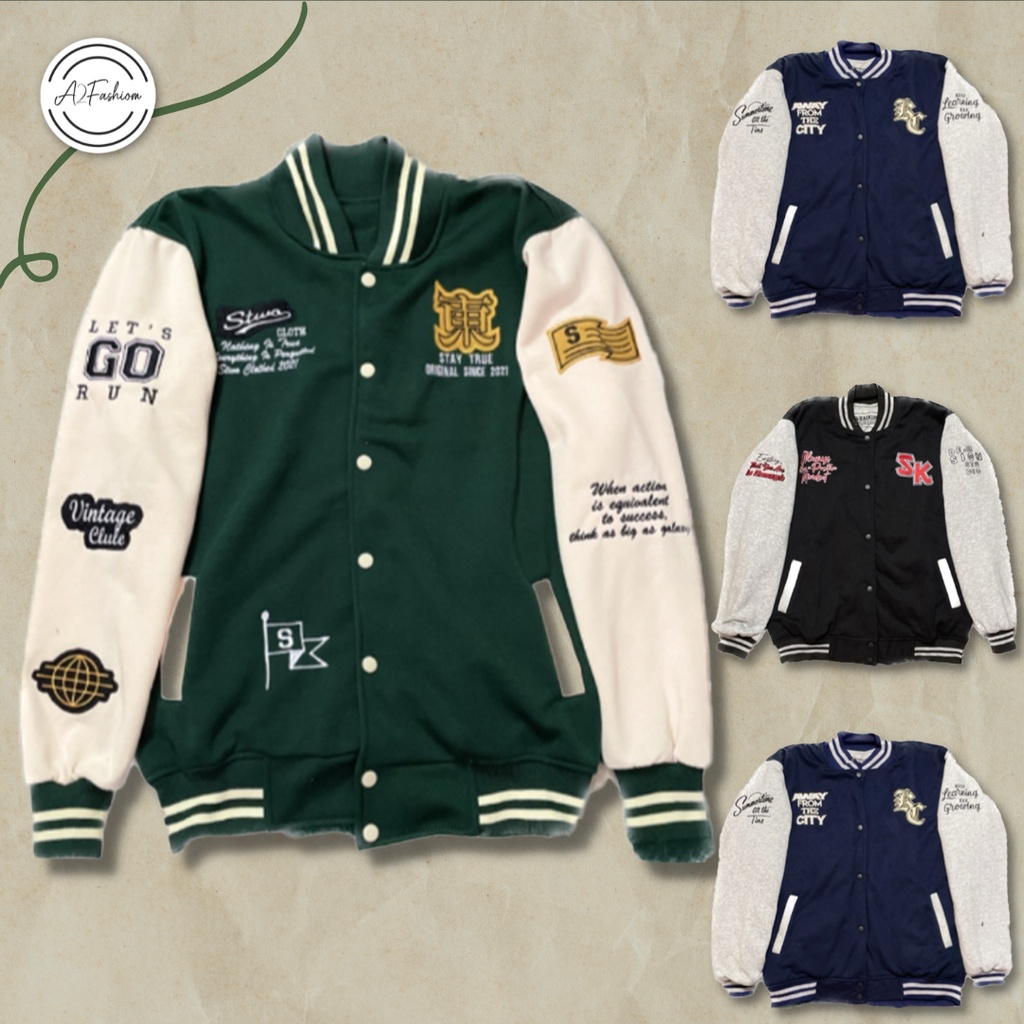 Jaket Varsity - Jaket Varsity Baseball Pria Wanita