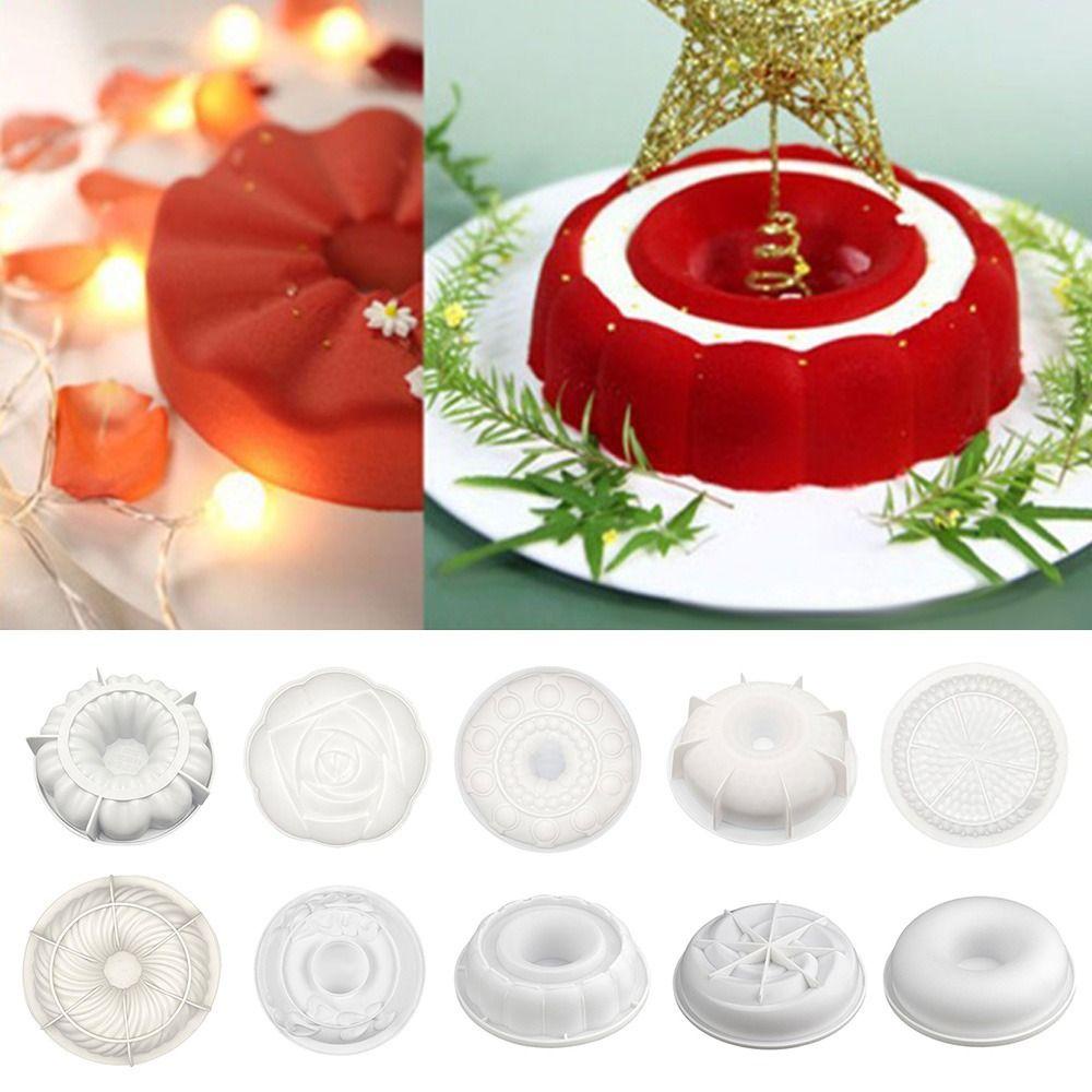 Solighter Cetakan Silikon Silicone Edible DIY Cake rim Chocolate Mold