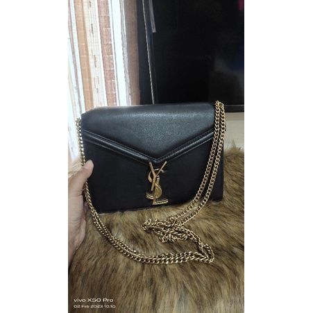Shoulder rantai Ysl kulit asli preloved/ tas pesta