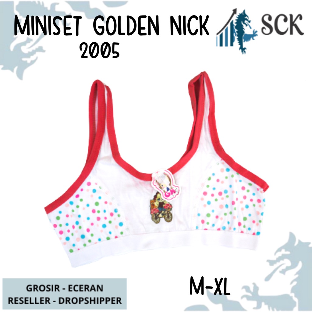 [ISI 3] Miniset GOLDEN NICK SA 2005 Anak Remaja / Miniset Abg Warna / Pakaian Dalam Putih - sckmenwear GROSIR