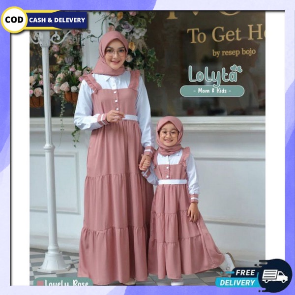 Kapel Ibuu Amk Perempuan Kekinian Dress Couple Mom&Kids Terbaru Gsmis Cupel Orangtua Amak Ghams Mom 