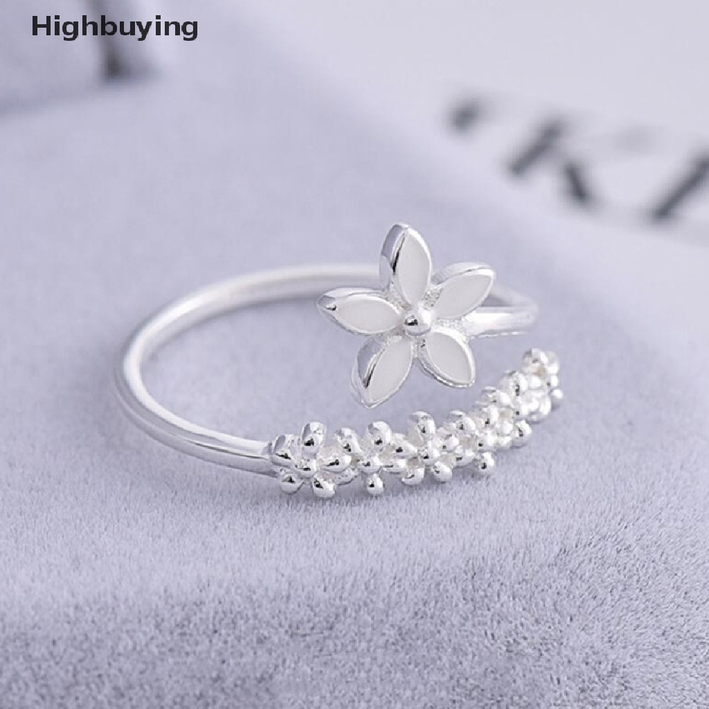 Hbid Cincin Bunga Segar Sastra Fashion Hadiah Korea Perempuan Pembukaan Cincin Glory