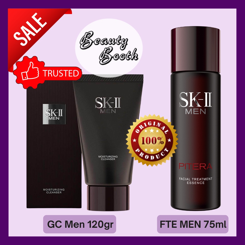 SK-II SKII SK2 FTE MEN Treatment Essence 75ml + Cleanser MEN 120gr