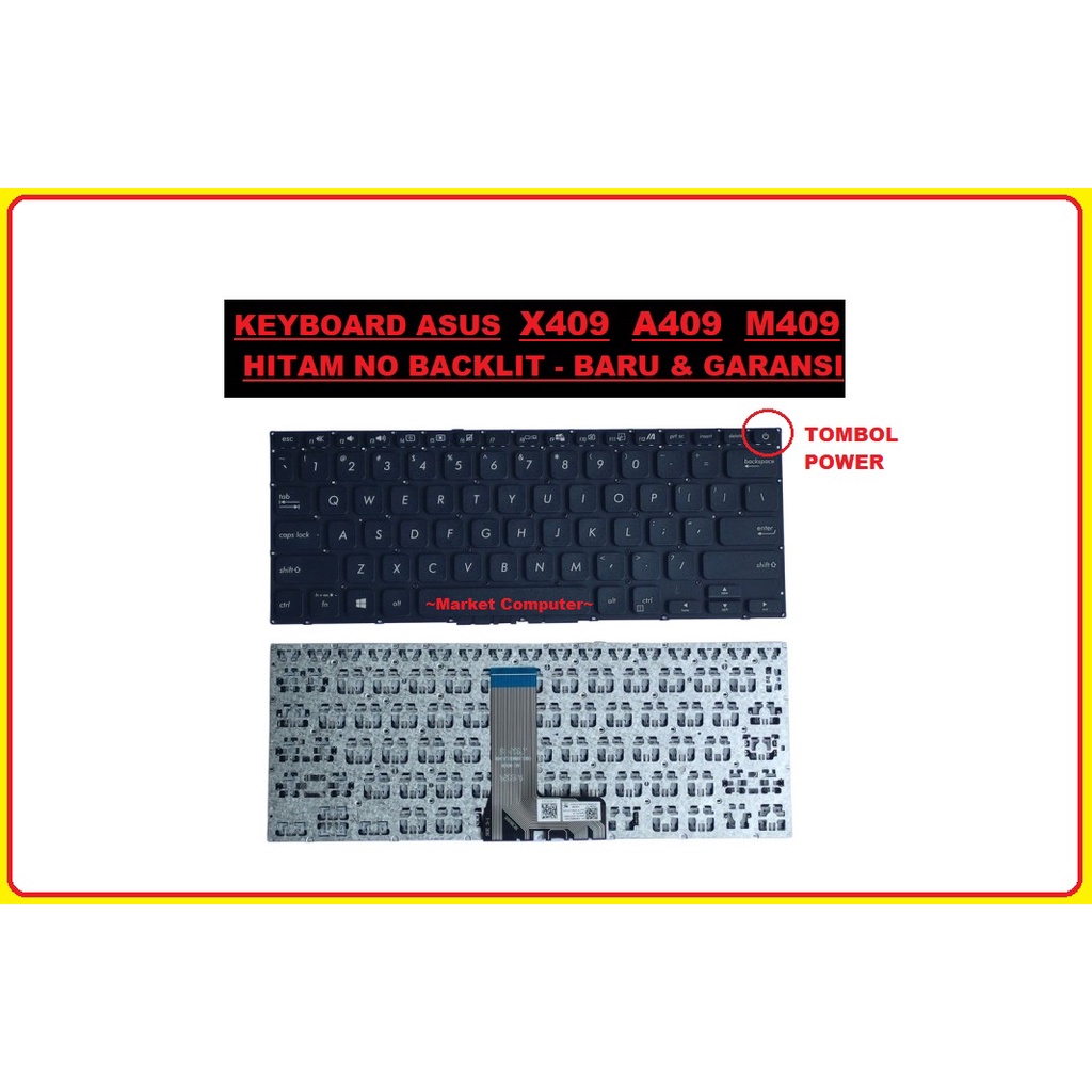 Keyboard Laptop Notebook Asus VivoBook 14 S14 A409 A409F A409FA A409FJ A409FL A409J A409JP A409JA A4