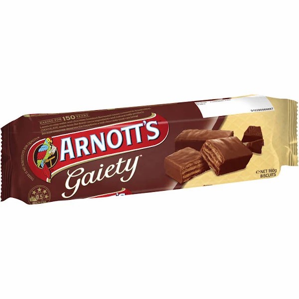 

Arnott's Chocolate Gaiety Biscuits 160gr Biskuit Arnotts