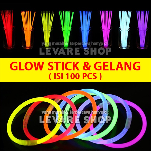 Glow Stick Gelang Glowing in the Dark - Stik Fosfor Nyala Aksesoris Pesta Konser Party dll - hijau b