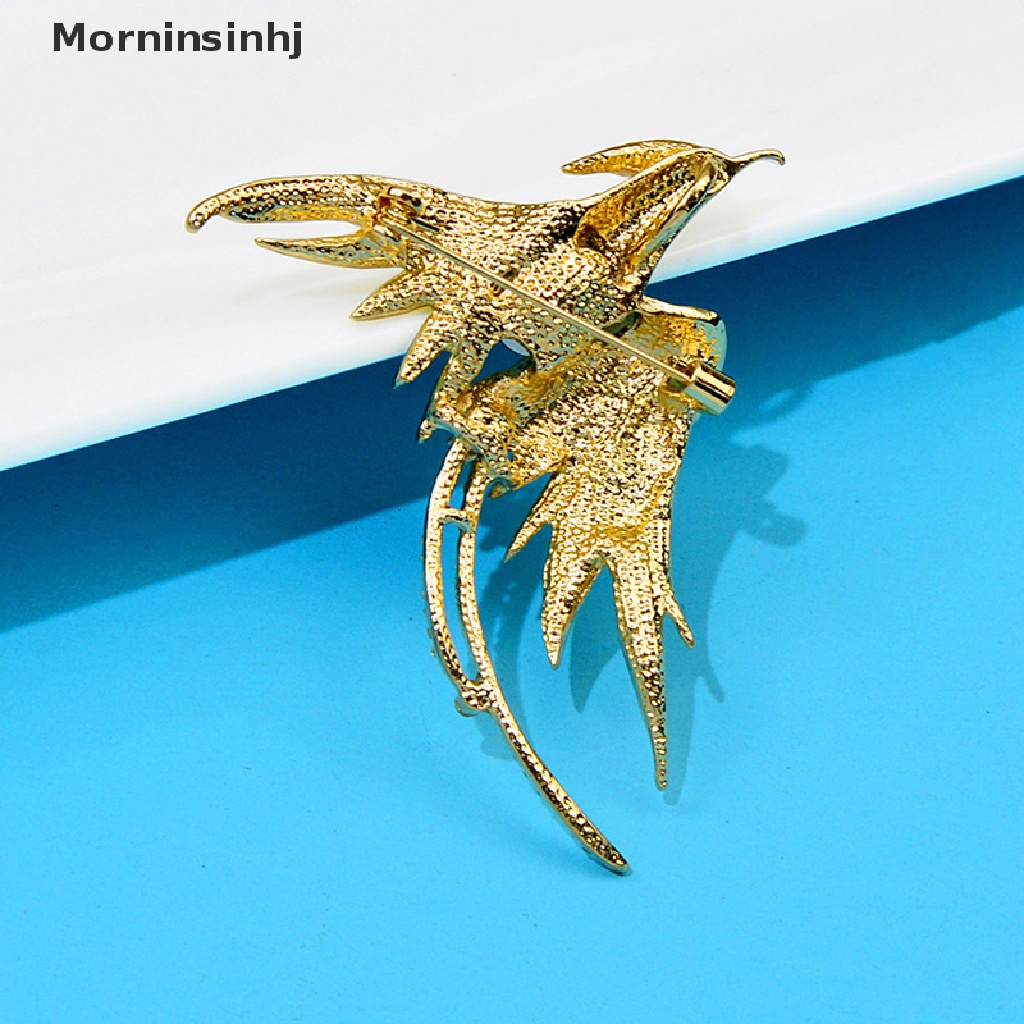 Mornin Pin Bros Burung Phoenix Kristal Fashion Untuk Wanita Hadiah Perhiasan Pesta Perjamuan id