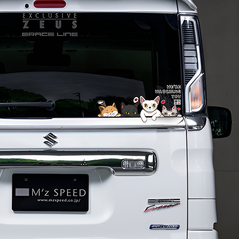 Universal Art Design Kucing Lucu Stiker Mobil Jendela Mobil Kaca Belakang Auto Dekorasi Car Styling Decals