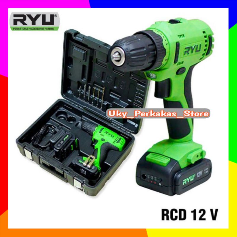 BOR CAS RYU / RYU CORDLES RCD 12V  ( BONUS BATERAI CADANGAN )