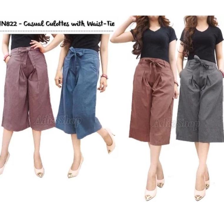 Langsung Kirim Kulot Pendek Kain Katun / Celana Kulot pendek wanita