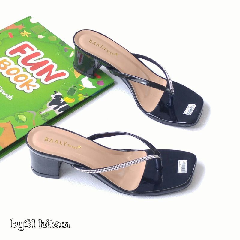 Borneo Xavyera BY60 BY31 AJ02 Sendal Sandal Hak Tahu Block Heels Keren dan  Simple