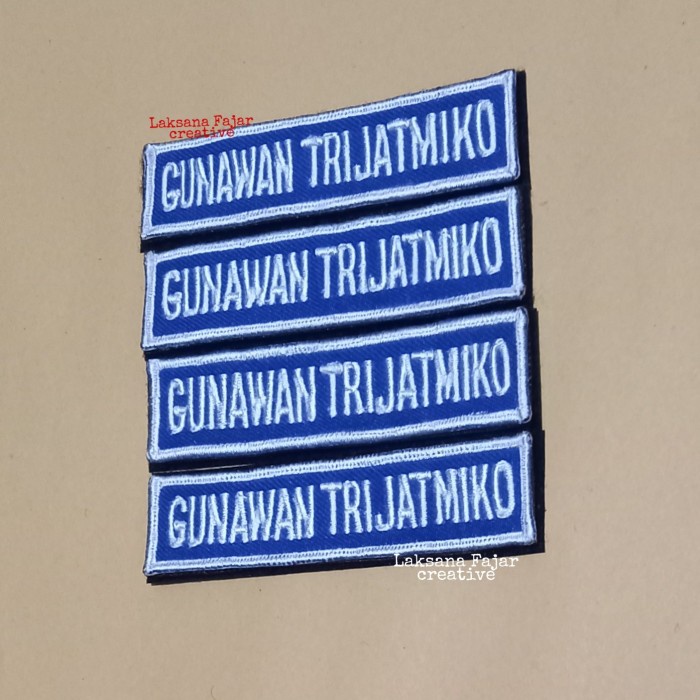 Terlaris Papan Nama Bordir Pake Perekat/Velcro