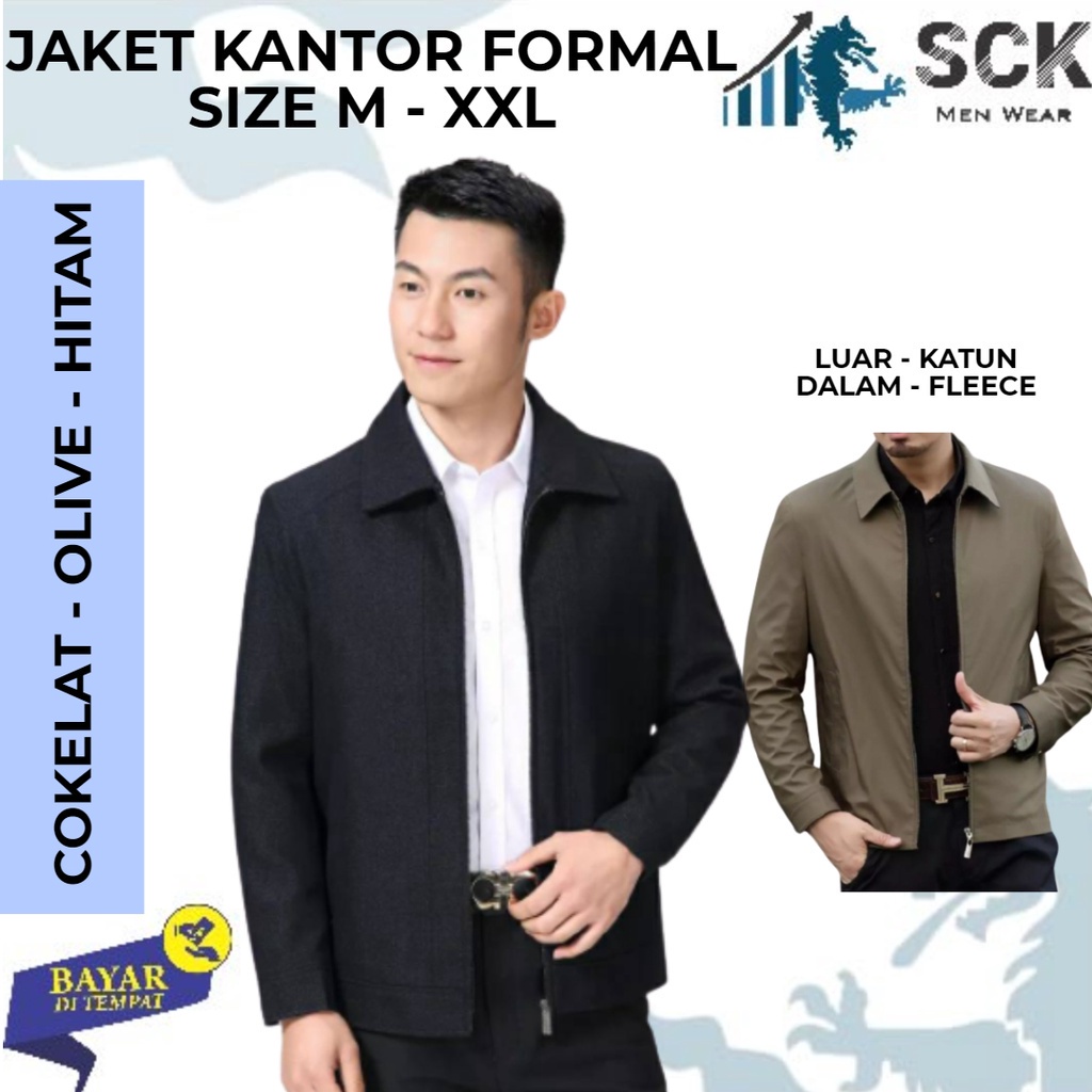 Jaket Pria TOPGUN Model SBY Polos / Pakaian Kantor Business / Baju Kerja Formal- sckmenwear GROSIR