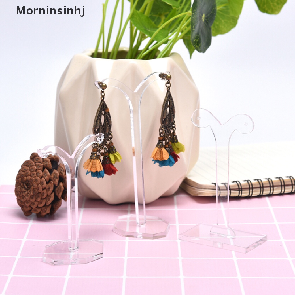 Mornin Acrylic Stud Menjuntai Anting Display Rak Berdiri Gantungan Perhiasan Organize Holder id