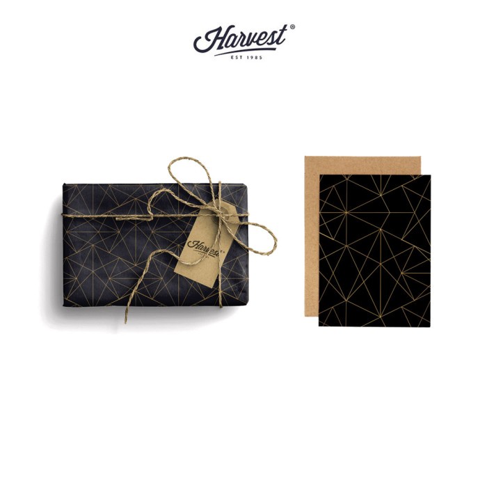 

Paket Kertas Kado & Kartu Ucapan Harvest Wrap Kit - Dream Black