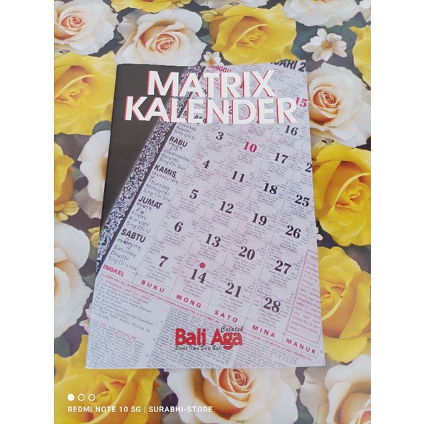 buku matrix kalender Bali