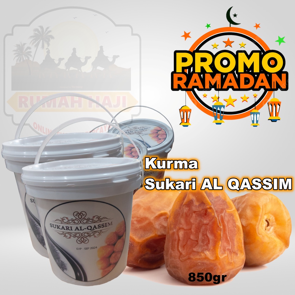 

Kurma sukari ember 850gr/sukari al qassum/al madinah