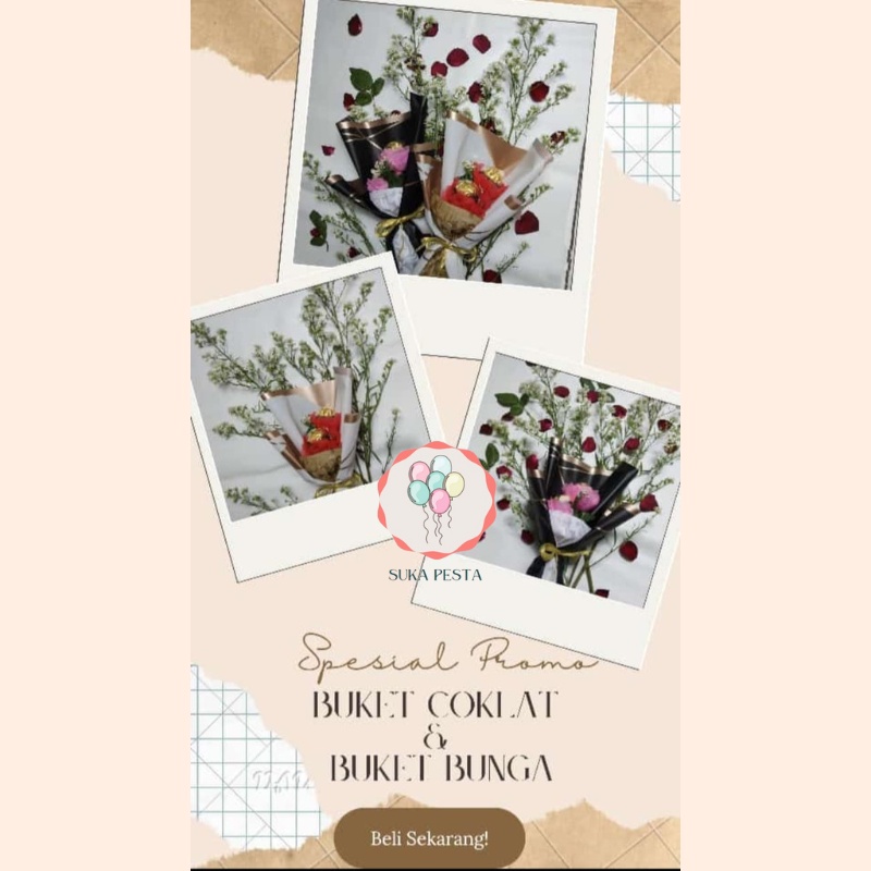 BUKET COKLAT MINI / BUKET VALENTINE / BUKET FERRERO ROCHER / FERRERO ROCHER BOUQUET