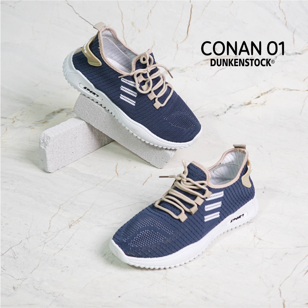 Dunkenstock Conan01 Sepatu Sport Pria Sneakers Cowok Keren Size 40-44