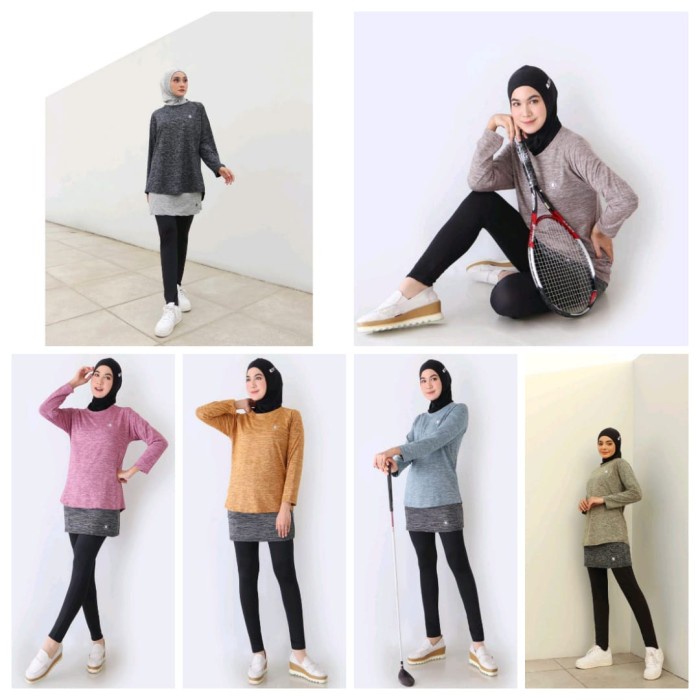 Kaos Olahraga Wanita Lengan Panjang - Baju Olahraga Wanita Dry Fit