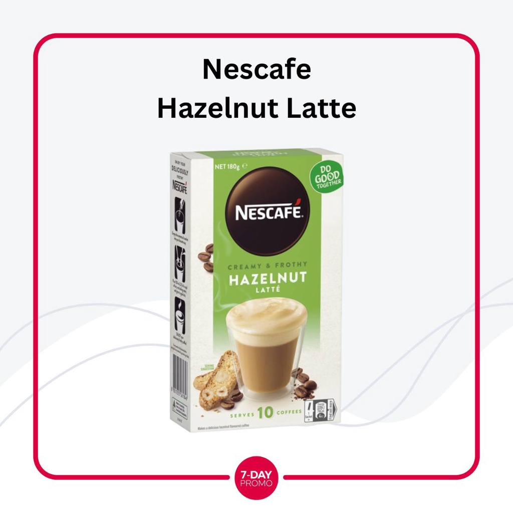 Nescafe Hazelnut Latte Coffee 10 Sachets