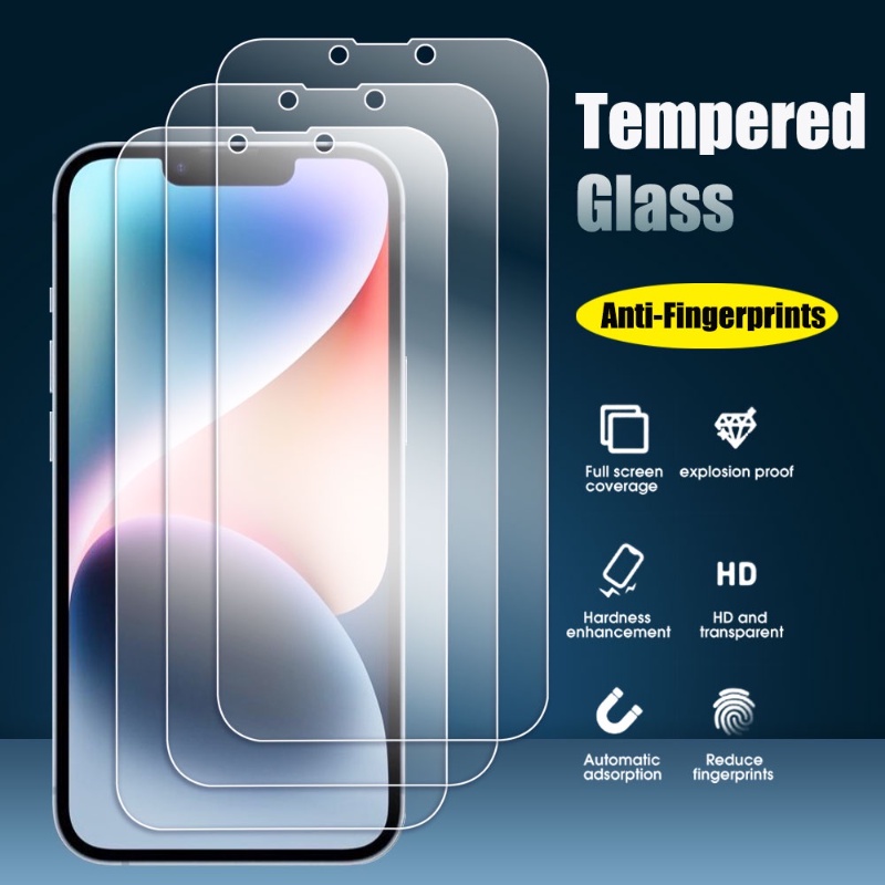 IPHONE Cakupan Penuh Perlindungan Layar Aksesoris Mudah Bersih Film Telepon Anti-Jarik Jari Depan Film Pelindung Ponsel Frosted Tempered Film Kompatibel Dengan Seri Iphone14